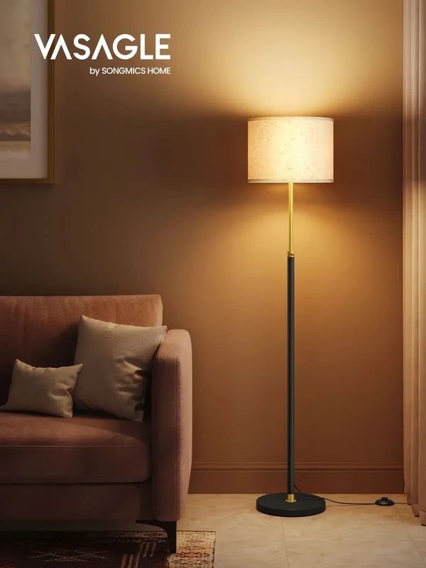 AliExpress - VASAGLE Stehleuchte, Standleuchte, Stehlampe, höhenverstellbare Leselampe, 140-170 cm, mit Fußtaster, Lampenschirm aus Stoff