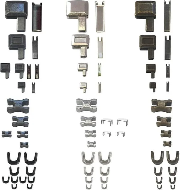Lynlås Reparationssæt Metalholder Indsættelsesstift Lynlås Top/bund Stop (3 Farver) 13 Sæt Lynlås Fix Prop, Reparer Ned Lynlås Stopper Til Lynlås 