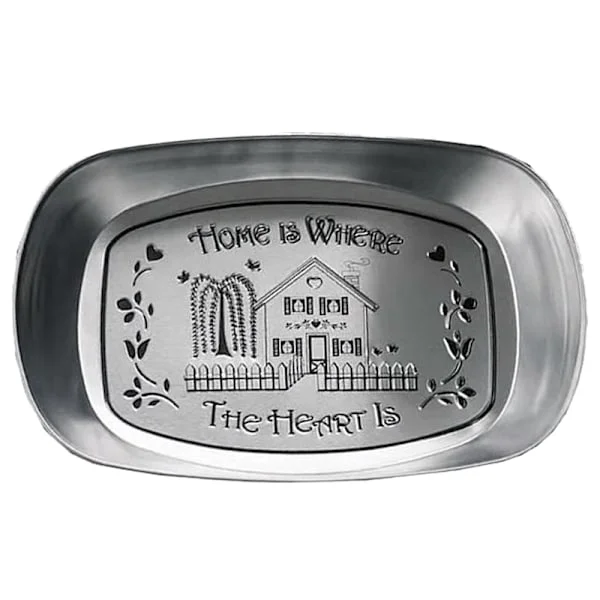 European Retro Tin Plate Boat-shaped Vintage Tin Tray Retro Metal Snack Fruit Plate Home Style