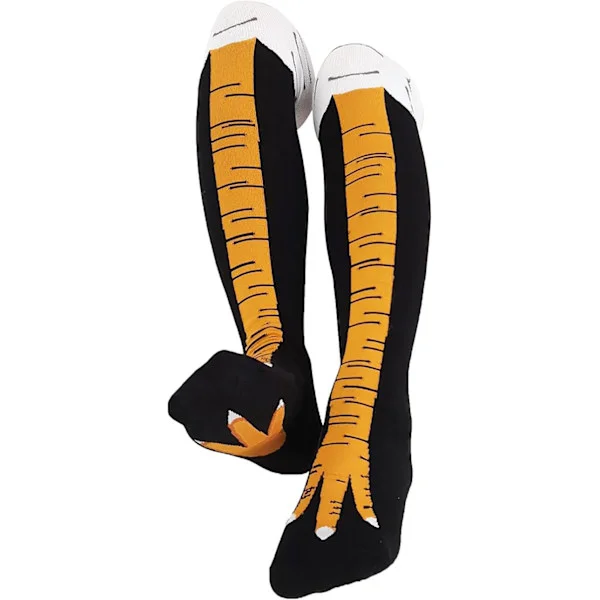 Hilarious Chicken Leg Socks for Women Men New Chicken Feet Socks Christmas Gift Games Presents for Adults Gag Gifts - Yellow