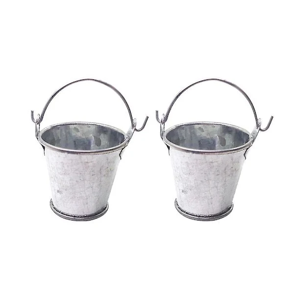 st Mini Leker for Utendørsbruk Barn Små Kurver Små Bøtter Mini Bøtte Liten Metallbøtte Miniatyr