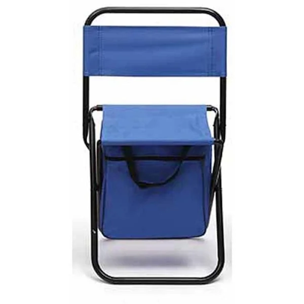 Outdoor Camping Folding Chair Portable Folding Chair with Backrest Fishing Leisure Chair with Bag (Blue)