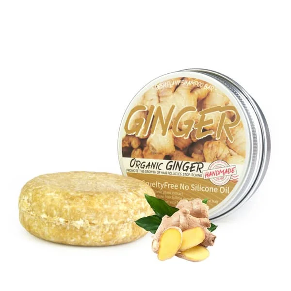Ingefær Hårvækst Shampoo Bar Anti Hårtab Naturlig Ingefær Shampoo Sæbe Oliekontrol Shampoo Bar til Hårvækst