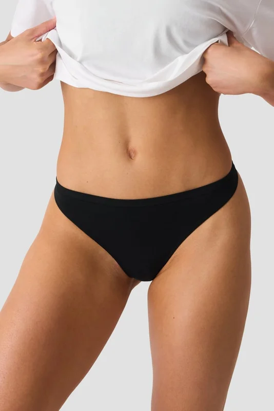 ICANIWILL - Smooth Seamless Strappy Thong 2-Pack Black - String - Dam - Träningskläder från ICIW