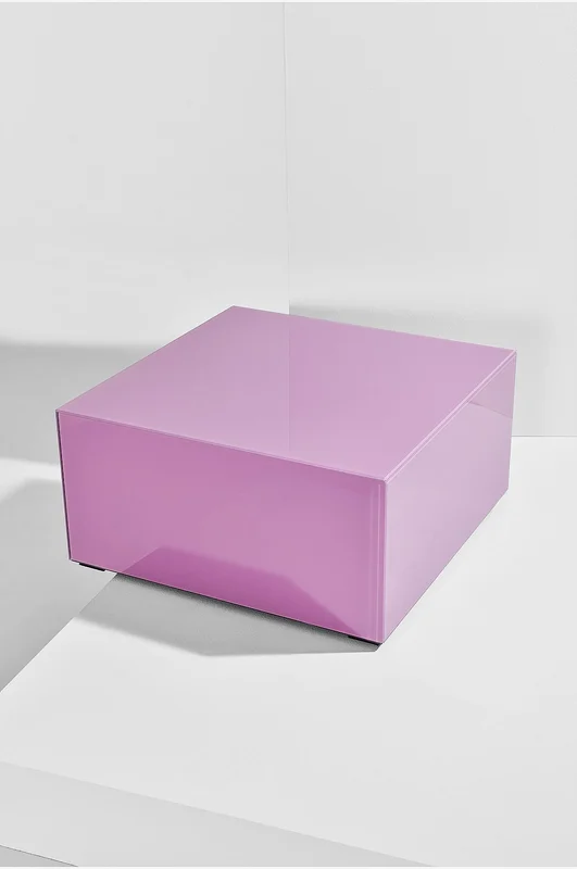 Pastill - Pop bord i farget glass 60x60 cm - Lilla - Sofabord - Fra Homeroom