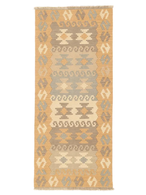 Oriental Light Nomad Kilim Rug 84X193 Runner Orange/Beige (Wool, )