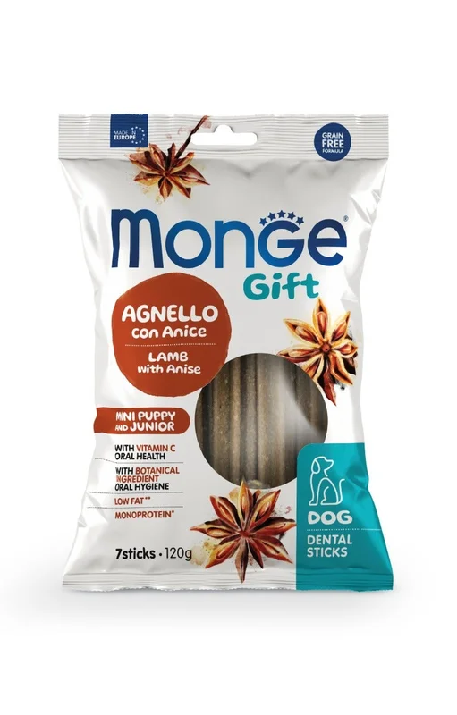 Monge Dental Sticks Agnello Con Anice Per Cani Mini/Puppy/Junior