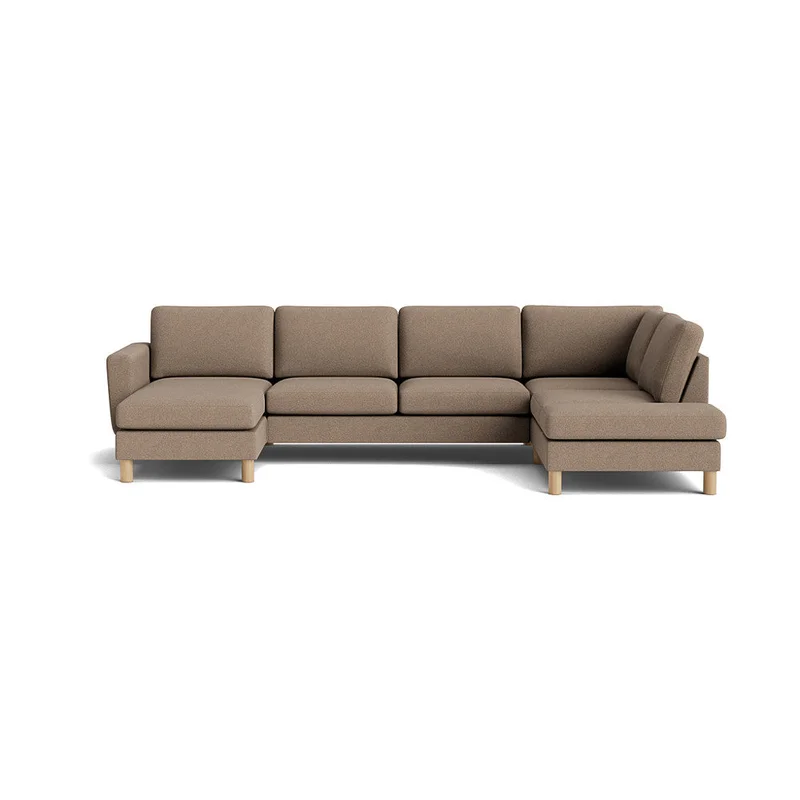 Haven U-Form Sofa, links, Farbe Loop Dunkelbeige, modernes Design, komfortable Sitzfläche, ideal für Wohnzimmer, hochwertige Optik, 86cm.