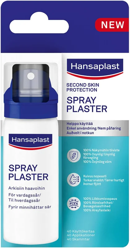 Hansaplast Second Skin Spray Plaster 40 ml, Medicin & Pleje, Plastre, Sårplastre