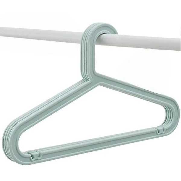 10-pakning kleshengere lett PP-plast sklisikker holdbar for skap og vaskerom nordisk blå 41 cm