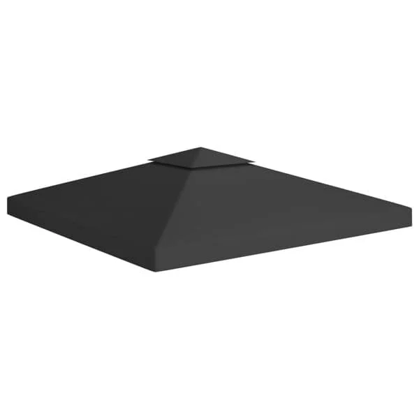 Gazebo roof with ventilation 310 g/m² 3x3 m black CJY