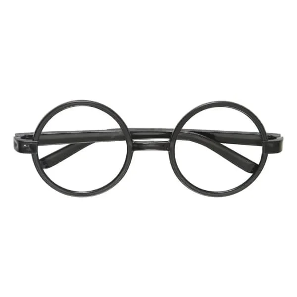 Halloween svarta runda glasögonbågar Harry Potter-glasögon utan linser