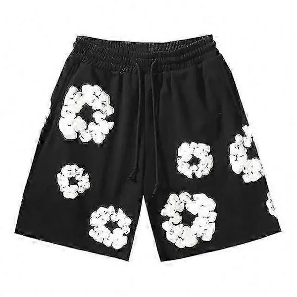 Men's Summer Shorts Set 2025, Soft Cotton Blend, Casual Comfort for Gym and Travel, Two-Piece Outfit Black Shorts