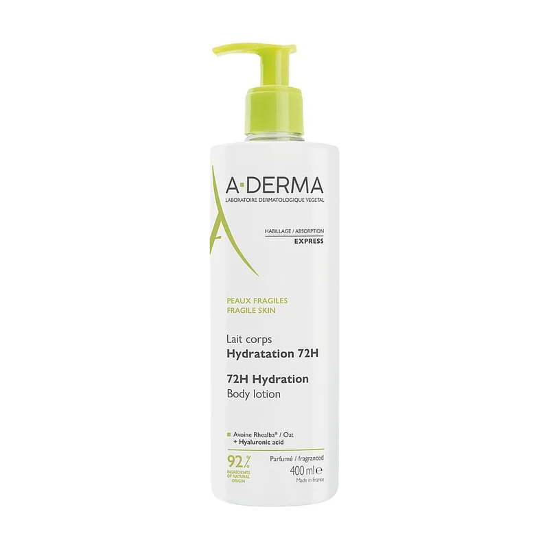 Spar 25% • Køb 2, A-DERMA 72H Hydrating Body Lotion 400 ml, Hudpleje, Kropspleje, Scrub