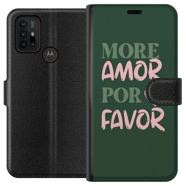 Kompatibelt Plånboksfodral till Motorola Moto G30 Mer kärlek tack