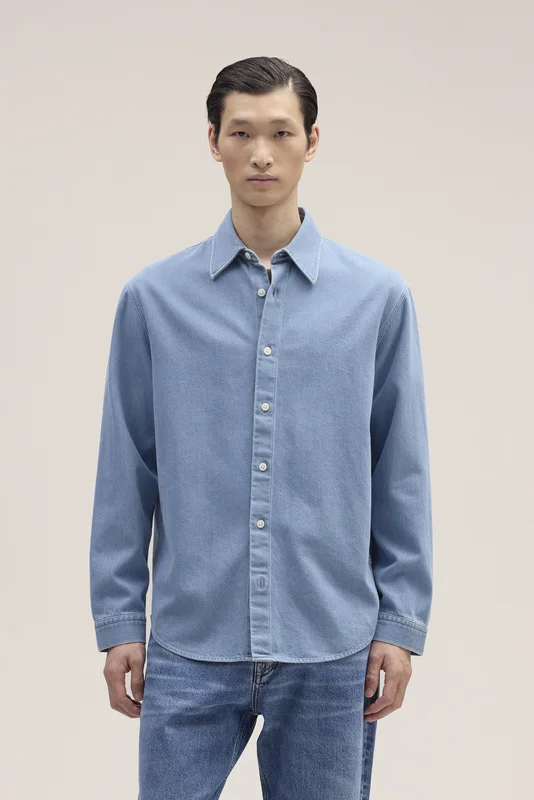 NN.07 Casper Overshirt Herre Blå