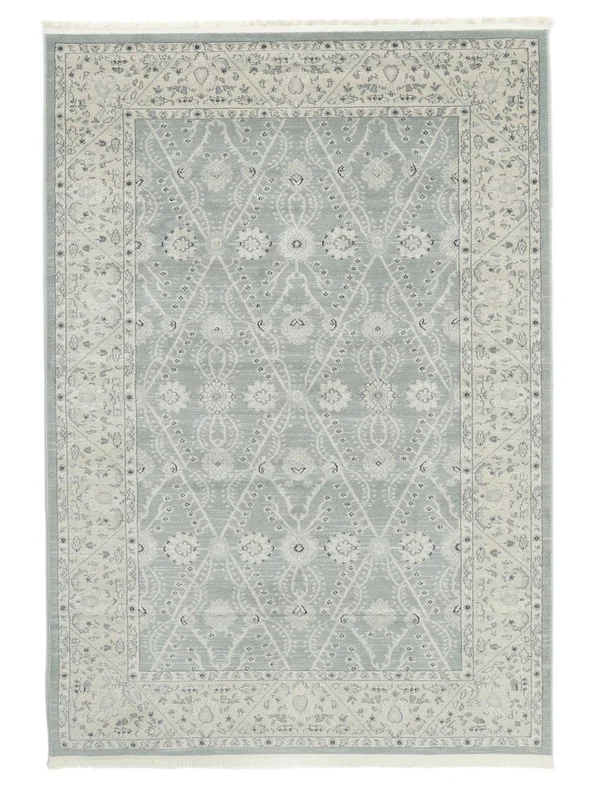 Ziegler Madison 140X200 Klein Lichtblauw/Crème Beige Bloemen Vloerkleed