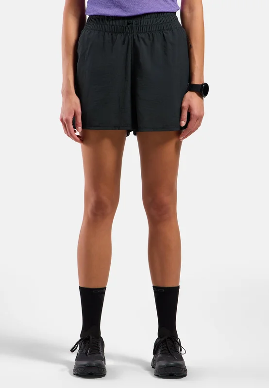 Odlo Essentials 365 4-tommer treningsshorts for dame, L, svart