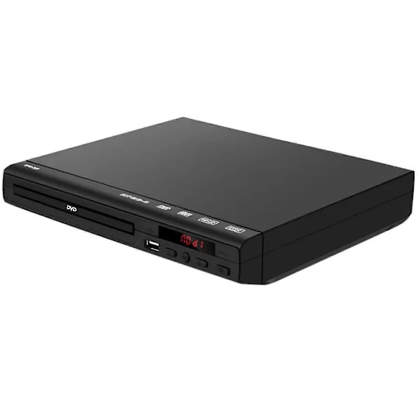 2025 TV DVD-soitin, aluekoodivapaa DVD CD-soitin AV-ulostulolla, sisäänrakennettu Pal/NTSC, USB-tulo, kaukosäädin - Täydellinen