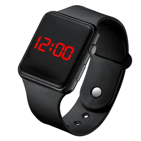 Mode Sport Digital klocka Kvinnor Män Fyrkantiga LED-klockor Silikonbälte Elektronisk Kvinnor Digitala klockor Klocka Montre Femme