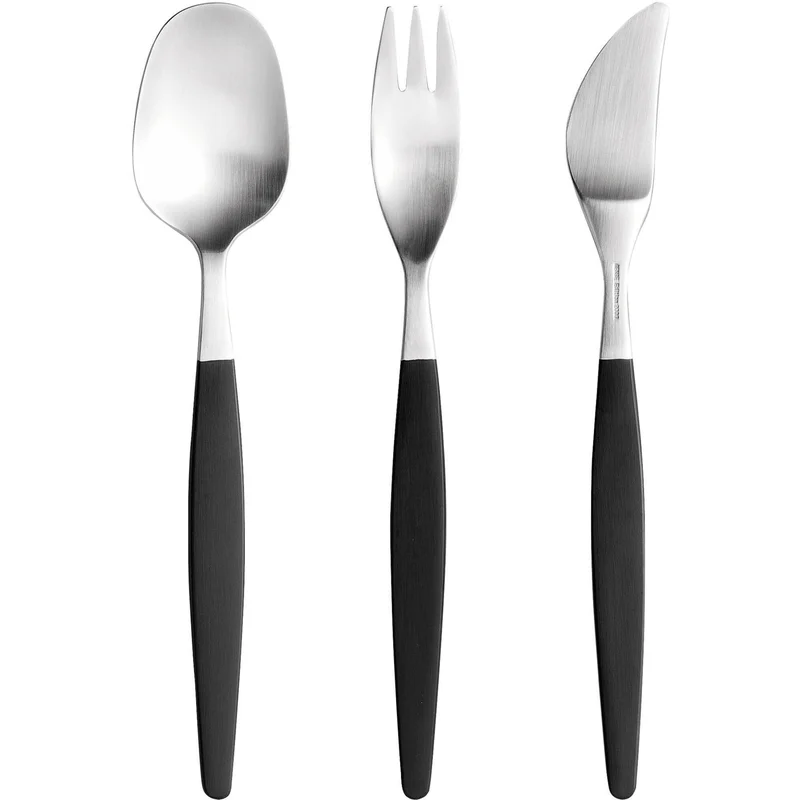 Gense Focus De Luxe bestiksæt 12 dele - Sort og stål | KitchenOne