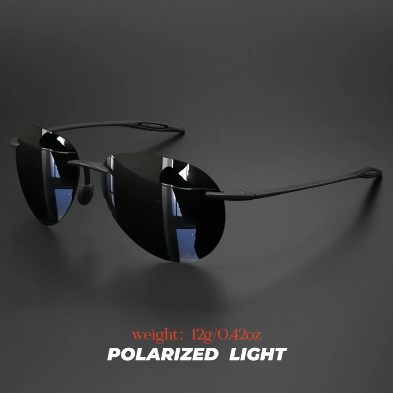 AliExpress - Lunettes de soleil aviateur polarisées sans cadre TR90 ultra légères 12 g – Flexibles et confortables unisexes pour la conduite, la pêche