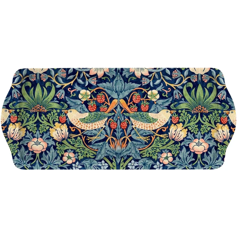 Spode Morris & Co Strawberry Thief Blå Serveringsbricka | Dukning & Servering > Brickor & Underlägg > Serveringsbricka | Bagaren och Kocken