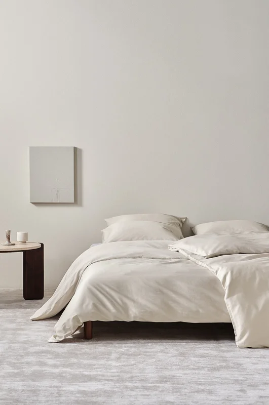 Jotex - Satin Påslakanset i Satin Enkelsäng Ekologisk Beige ZACK - Köp Enkelsäng hos Jotex