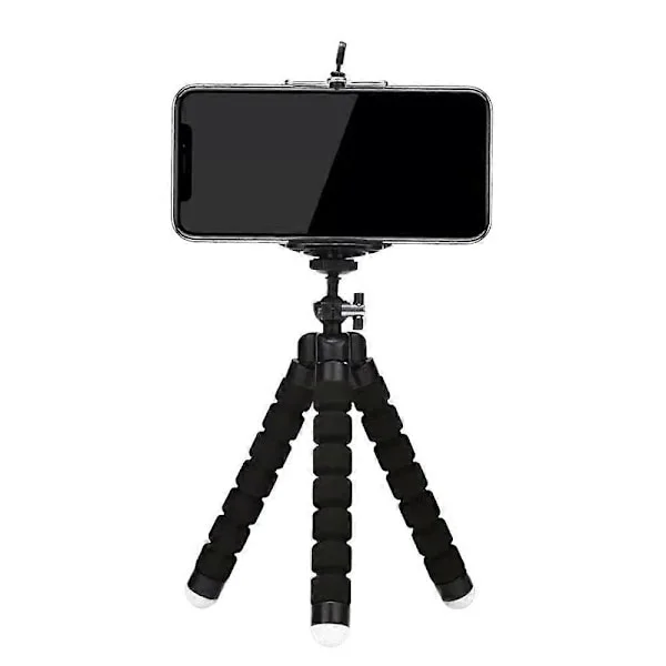 Svart Tripod Böjbart Stativ Kamerastativ / Kamerastativ Mobilkamera