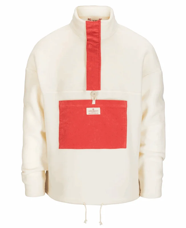 Amundsen V-Bond Cord Fleece Mens Natural/Weathered Red