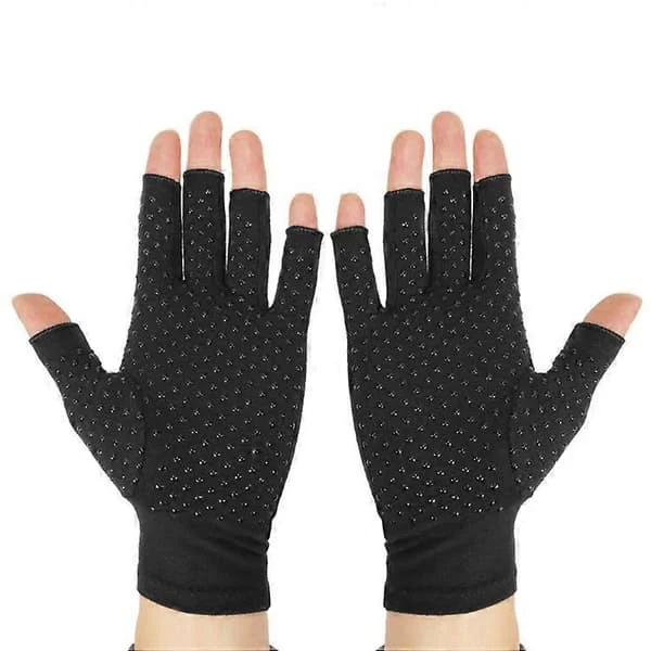 Arthritis Gloves - Compression Gloves for Rheumatoid & Osteoarthritis - Gloves Provide Symptom Relief for Arthritic Joint Pain - Men and Women BLACK L