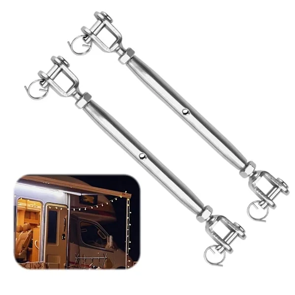 /EA/ 2 stk M6 rustfritt stål strammer kabel markise strammer, rustfritt stål strammer, tau strammer, kabelstrammer strekkfisker gaffel for seilbåt