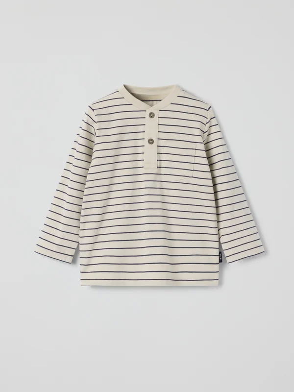 Polarn O. Pyret - Long sleeve top striped - white - Size: 80 - Children's clothing 9-12 Months