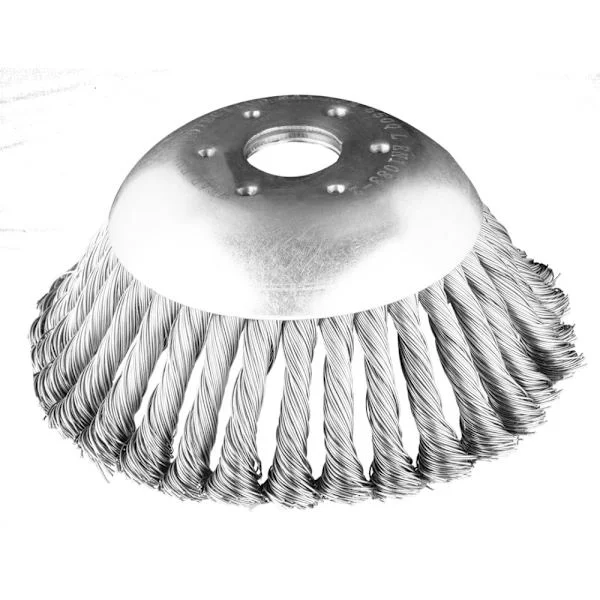 Stålborste för bensindriven röjsåg 150 x 25,4 mm, hårda, trassliga trådar