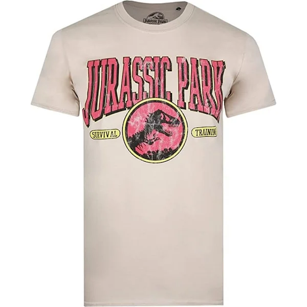 Jurassic Park Herr Survival Training T-shirt i bomull S Sand