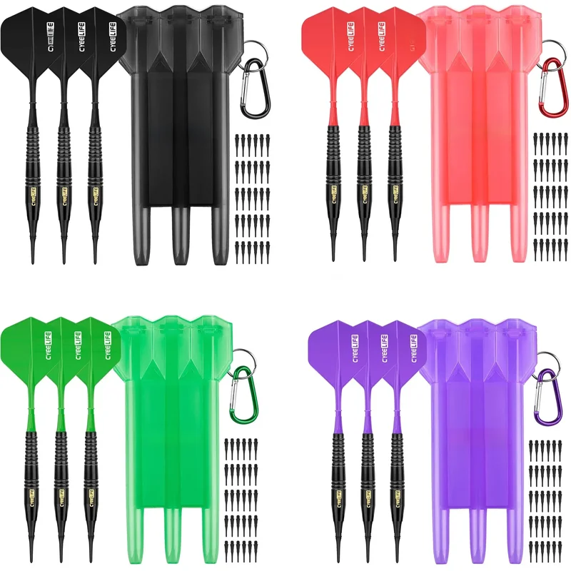 AliExpress - CyeeLife Soft Darts 18 g + Tragetasche + zusätzliche Punkte + Flüge, professionelles Dart-Set mit elektronischer Kunststoffspitze