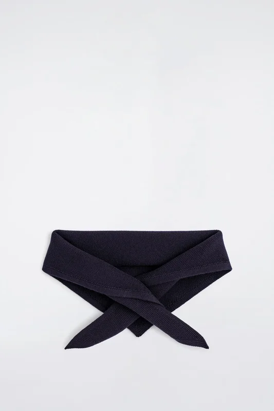 COS Textured Merino Wool Scarf in Blue - Men