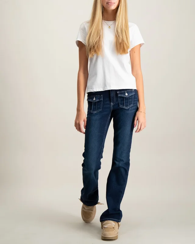 Gina Tricot Young Front pocket bootcut jeans Blå Jeans Tjej - Kids Brand Store