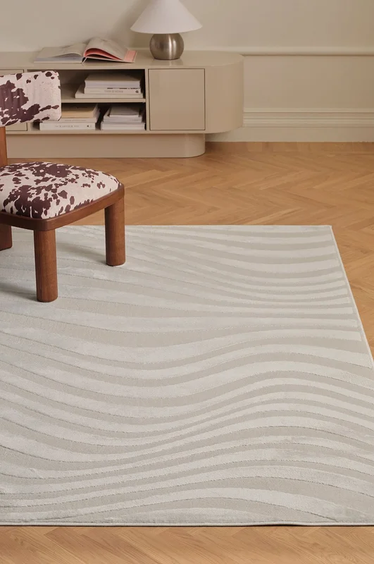&Home - Teppe Pansy Swirl - Hvit - Glattvevde tepper - 140X200 - Fra Homeroom