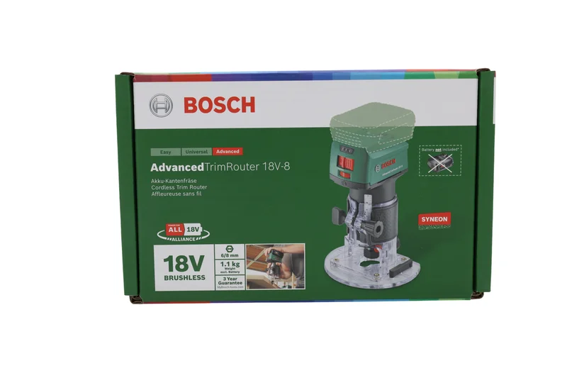 Bosch batteridrevet kantfreser AdvancedTrimRouter 18V-8 (uten batteri)