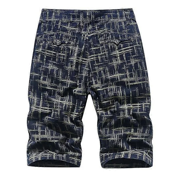 Grön cargoshorts med mönstertryck för män, vår sommar, herr, oversize, ficka, sportkläder, byxor, overaller, shorts med dragkedja, märkeskläder