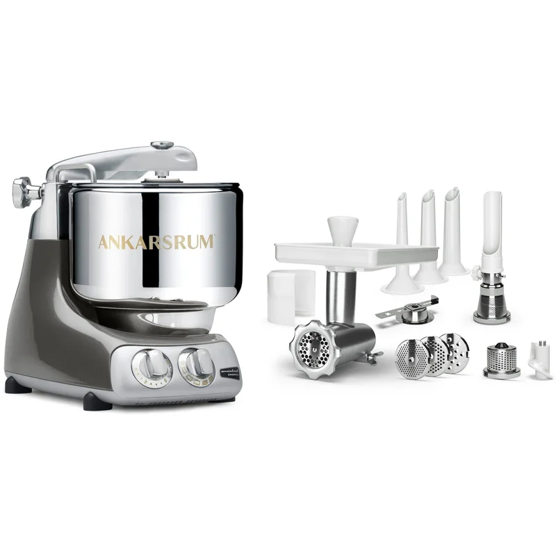 Ankarsrum Original AKM6230B + Köttkvarn Komplett, black chrome | Köksmaskiner > Köksassistenter | Bagaren och Kocken
