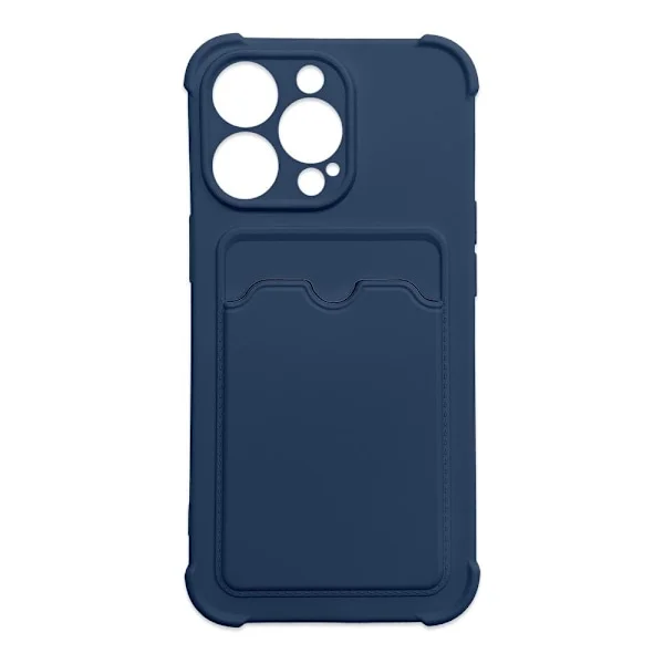 Card Case Skal med Korthållare iPhone 12 Pro - Marinblå