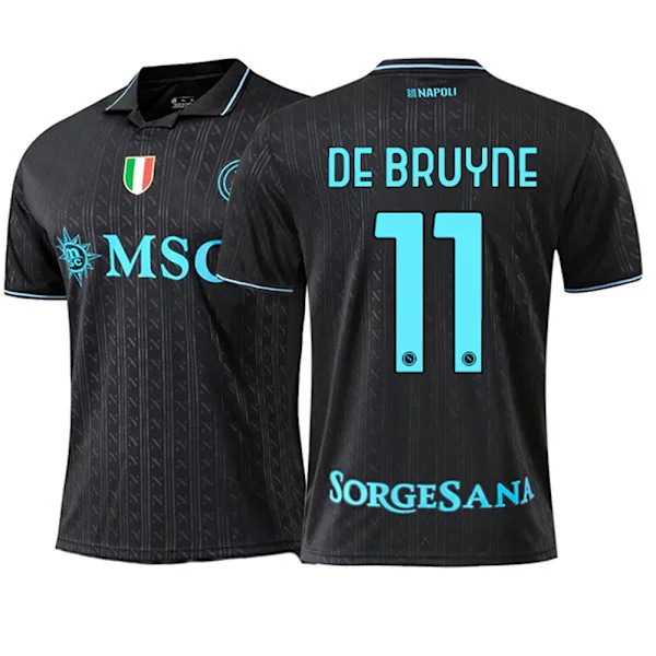 25-26 S.S.C. Napoli Udebane Tredje NO.11 DE BRUYNE Fodbold T-shirt Trøje S-2XL