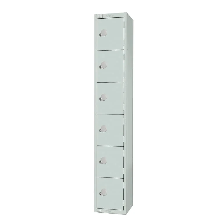Elite locker, 6 door, 1800x300x300 mm, grey