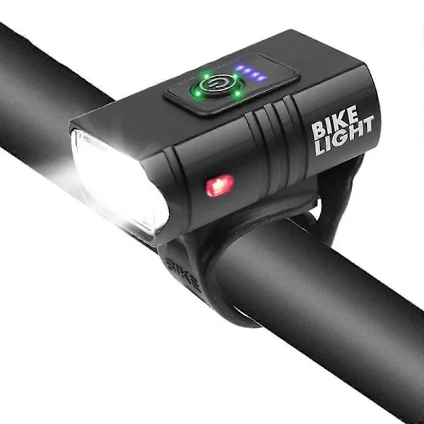 LED Cykellampset, 2022 Ny 100 Lux Cykellampa Fram, 4 Ljuslägen USB Uppladdningsbar Cykellampa, Cykellampa med Autolägen, IPX6 Vattentät