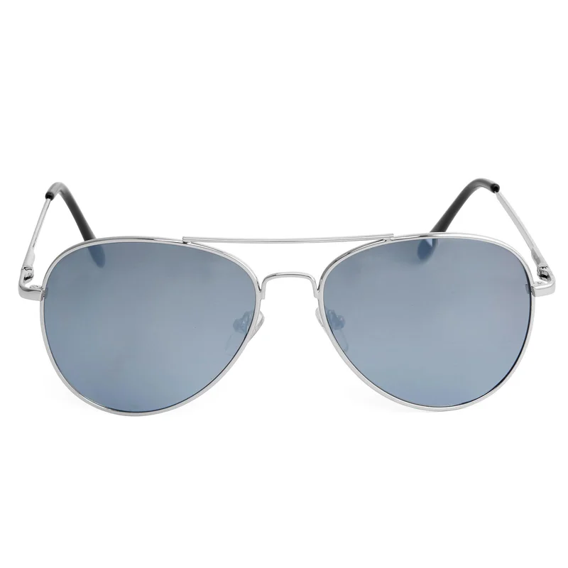Occhiali da sole Aviator argento con lenti a specchio per uomini - Occhiali da sole Aviator