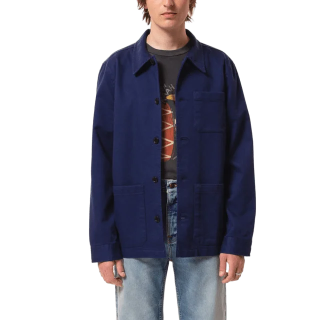 Nudie Jeans Barney Worker Jacket Jackor Herr Blå S