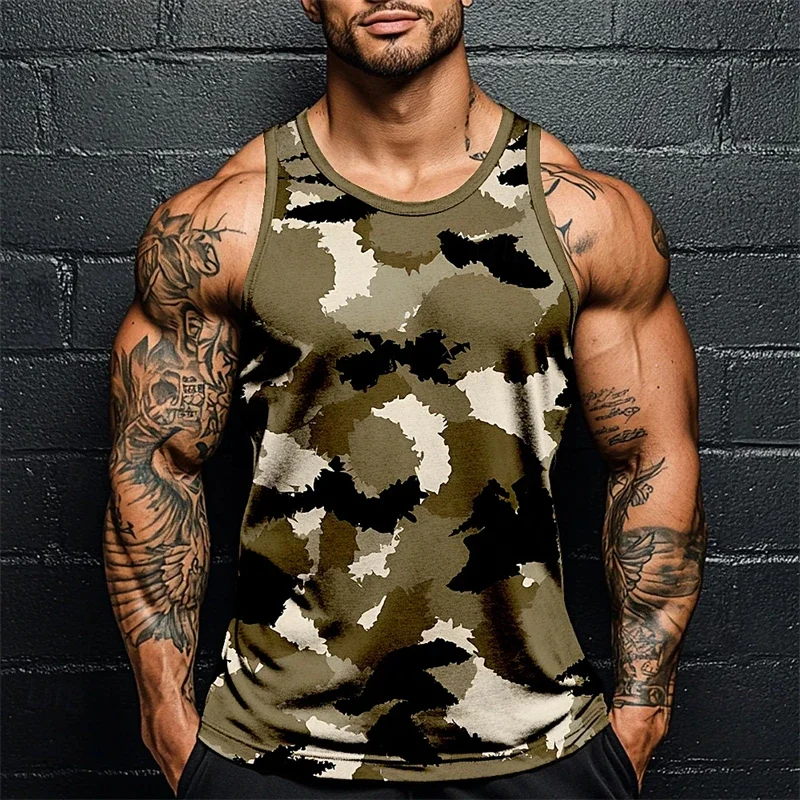AliExpress - Sommer Tägliche Übung männer Tank Top Camouflage Outdoor Sport Laufen Fitness männer Ärmelloses T-shirt Straße männer Tank Top 6xl