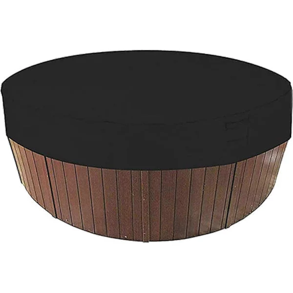 160*30cm Rund Poolskydd Pool Solskydd, Vattentätt Spaskydd 100 UV-beständigt, 190T för Utomhus Spa Badkar